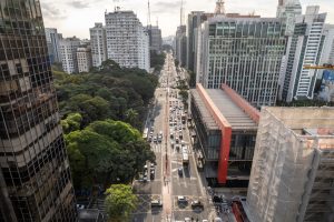 imagem aérea da Avenida Paulista em São Paulo