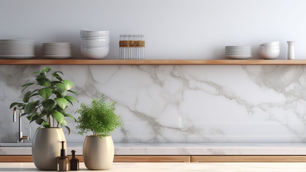 parede da cozinha com efeito marmorizado textura de paredes